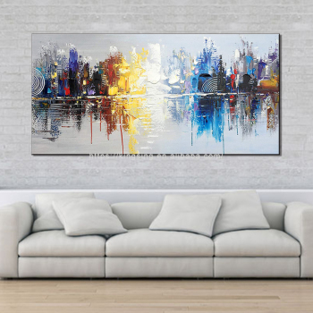 Best selling handmade oil painting for living room bedroo abstract inkjet art theme handmade canvas oil painting