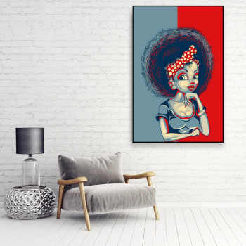 Hot sale factory wholesale custom character women painting color european style printing canvas oil painting