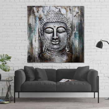 2018 nuevo diseño pintado a mano lienzo Buda pintura al óleo decoración arte moderno en China