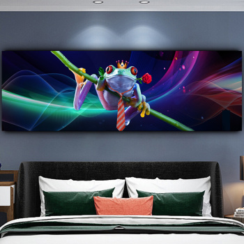 Factory wholesale colorful frog picture wall decoration home sofa background wall canvas painting