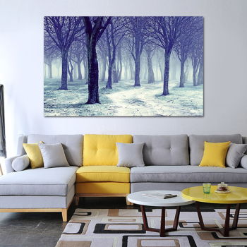 Printed canvas painting style decoration living room bedroom office building the winter scenic tree art canvas painting