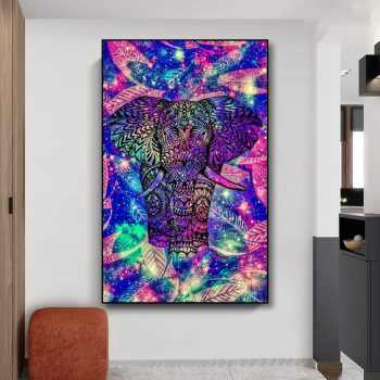 Venta al por mayor 5d Diy diamante pintura punto de cruz elefante completo taladro mosaico imagen diamante bordado hogar pared decoración
