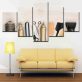 Hot popular barber's tools theme art paintings digital printing painting 3d printing service oil paintings
