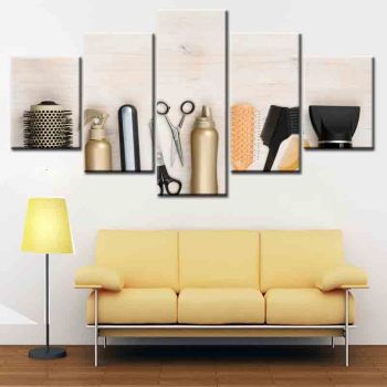 Hot popular barber's tools theme art paintings digital printing painting 3d printing service oil paintings