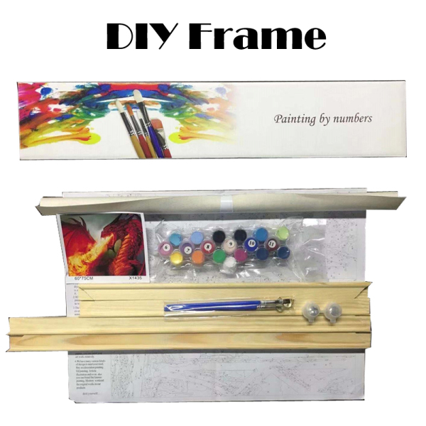 Diy Oil Handmade Canvas Painting Kits For Adult Kids Wall Decorative Art Custom Paint By Number Without Frame