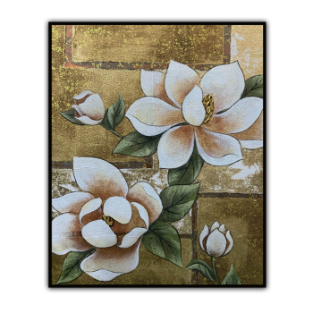 Handmade Texture Oil Painting View White flowers Abstract Art Wall Pictures Decoration Handmade Texture Oil Painting View White flowers Abstract Art Wall Pictures Decoration