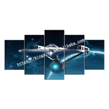 Custom design space UFO theme printed canvas painting collection Custom design space UFO theme printed canvas painting collection