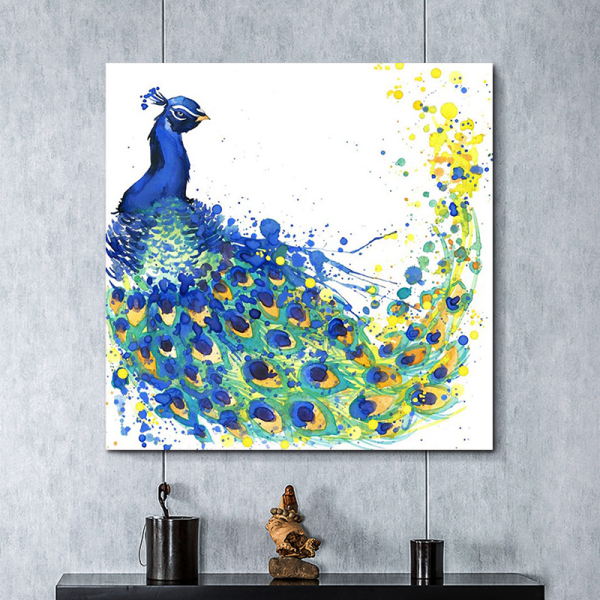 Skilled Artist Hand-painted  Painting Lovely Animal Oil Painting on Canvas Cute Artwork peacock Oil Painting