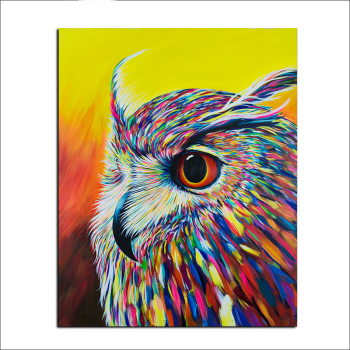 Cadre bricolage peinture par numéros hibou animaux Kit peinture acrylique par numéros mur Art photo coloriage par numéros œuvre