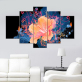 5 Panels MandaraGiclee Canvas Wall Art Canvas Painting Custom Wall Paintings Oil Painting For Living Room Wall Decoration