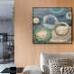 Most popular manufacturer factory metal circle art abstract oil painting, home modern handmade oil painting wall