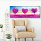 Digital oil painting customized color heart tree picture OEM printed canvas painting