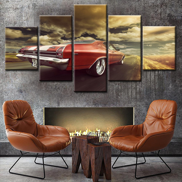 5 Panels giclee canvas wall art canvas painting Custom Wall Paintings art work painting  living room wall decoration