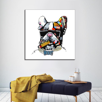 Schöner Hund Tier Landschaft Ölgemälde auf Leinwand Kunst Poster und Druck Abstrakte Kunst Wandbild für Wohnzimmer Dekor