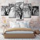 Modern 5 Frameless Canvas Winter Old Tree Printing Wall Art Home Decoration 5 Living Room Pictures