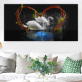 Canvas Painting Animal Wall Art White Swan Posters and Prints Living Room Home Decoration Painting