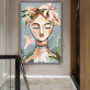 Handmade  Texture Oil Painting Beauty with eyes closed Abstract Art Wall Pictures  Decoration