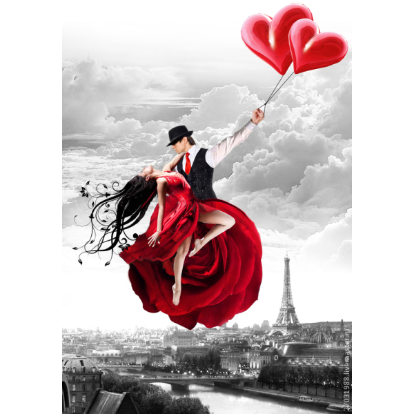 Pangoo RA3304 Wholesale Custom People with Umbrella Anime DIY Painting by number set