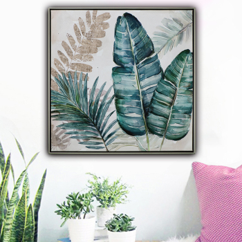 Petite plante verte fraîche toile peinture nordique minimaliste feuille araignée plante affiches mur Art photos pour salon maison