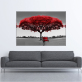 Modern style living room bedroom red tree landscape decorative canvas painting