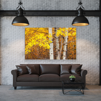 Factory wholesale yellow trees landscape picture decoration print canvas painting art decoration painting