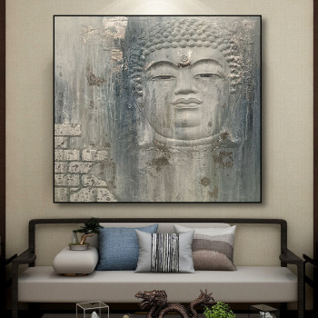 Custom designs heavy texture abstract buddha painting art painting kits, modern art canvas handmade oil painting