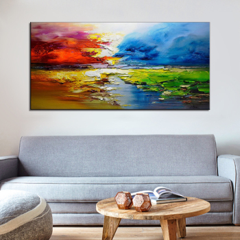 Modern Abstract Oil Painting Landscape Canvas Painting Print Poster Wall Painting Art for Bedroom Living Room Home Decoration