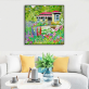 New Beauty Farm Art Painting Canvas Modern Style Flower House Art Wall Horse Oil Painting For LivingRoom Home Wall Decor