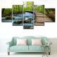 Modern 5 Frameless Canvas Forest Path Stream Printing Wall Art Home Decoration 5 Living Room Picture