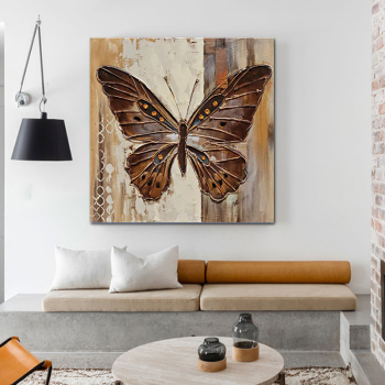 Pintura al óleo de mariposa pintada a mano cuadro de arte de pared sobre lienzo hecho a mano animal Muur para la decoración del hogar de la sala de estar