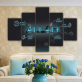 Modern English Alphabet Muslim Scripture Home Decoration Poster Living Room Wall Art Canvas Oil Painting