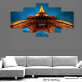 Modern Frameless Golden Light Eiffel Tower Printing Wall Art Home Oil Painting Decoration 5 Living Room Pictures