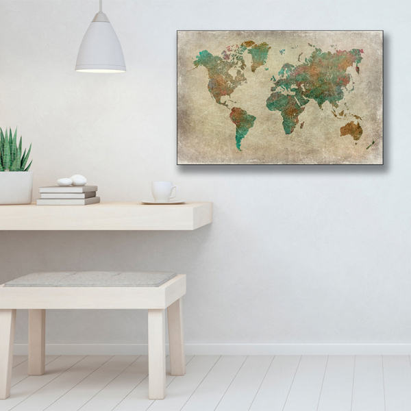 Modern canvas wall art prints painting map picture house decoration painting