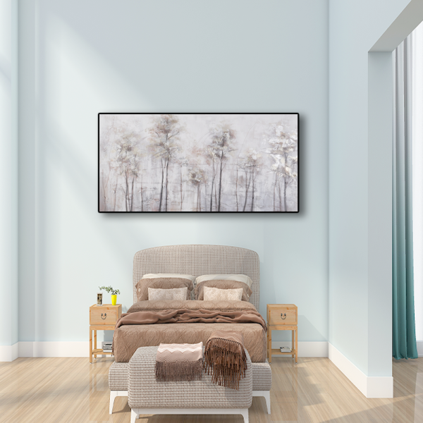 Silver Birch Painting 3D Painting Canvas Wall Art Oil Painting Wall Pictures Hand Painted Wall Art for Living Room
