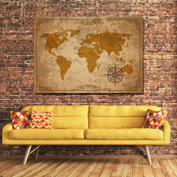 2021 Wholesale special Design Map Picture Canvas Painting Paintings for living room
