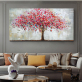 Large Modern Abstract Colorful Tree Handpainted Oil Painting Handmade Canvas Painting Home Wall Decor No Frame