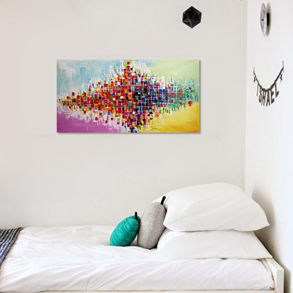 handmade oil  painting Thick texture Mosaic for home decorate