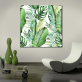 Green Watercolor Leaves Plants Poster Scandinavian Style Decorative Picture Modern Wall Art Paintings for Living Room