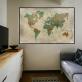 Modern World Map Home Decoration Poster Living Room Wall Art Canvas Oil Painting