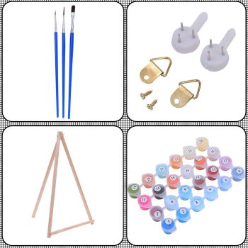 OEM ODM Custom Design Kids Canvas Wall Art Canvas Oil Painting Kits DIY Paint by Numbers for Adults with Frame