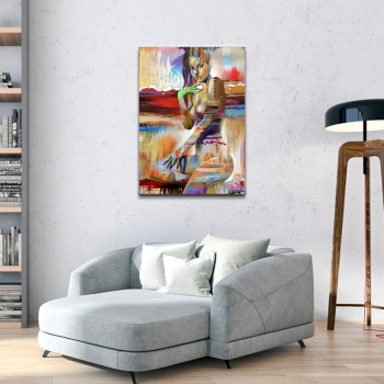 China Factory Wholesale Africa hot naked women portrait picture frameless printed canvas wall decorative paintings