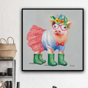 Animal Painting Design Modern Wall Art Handmade Oil Painting Print Pictures For Living Room