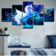 VENTA CALIENTE 5 piezas Pintura de arte de pared de moda Unicornio de ensueño para sala de estar o dormitorio (sin marco)