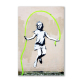 modern lovely cartoon rabbits animal print art wall mosaic single flower painting the kid and children room BY NUMBER