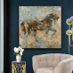 Home Decorative Handmade Modern Picture Running Horse Animal Abstract Wall Art Oil Paintings On Canvas