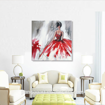 Retrato de dama hecho a mano pintura al óleo arte de la pared decoración del hogar abstracto textura pesada cuchillo pintura lienzo arte sala de estar