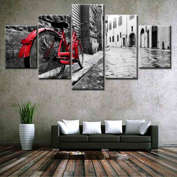 Classic design old street print wall painting wall art painting frameless oil painting canvas digital printing