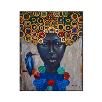 La reina negra Madden decoración perfecta para el hogar retrato pintura al óleo abstracta decoración de pared pintura en aerosol
