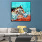 Trendy Style Paint Painting Art Horse Wall Decoration Digital Painting, Modern Horse Art Canvas Printing