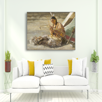 Wholesale quick shipping Indian portrait design picture painting, living room wall decor home art decoration painting supplies